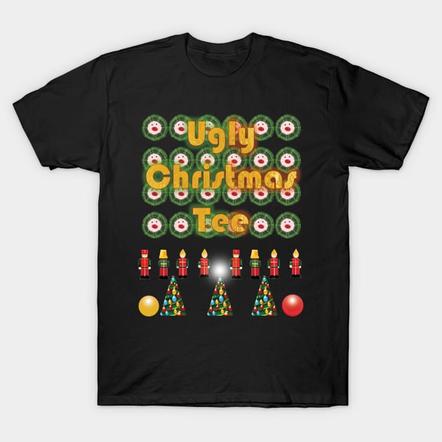 Ugly Christmas Tee Funny T-Shirt by Angelic Gangster